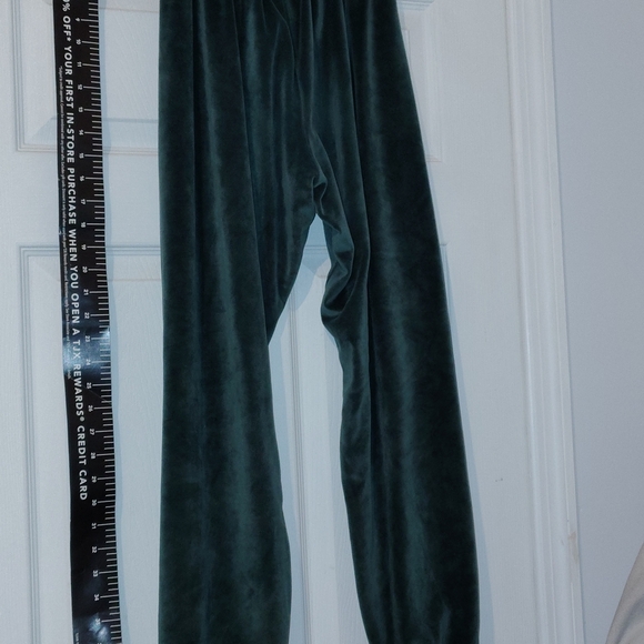 Neiman Marcus Ladies Teal Velvet Joggers - Picture 9 of 9